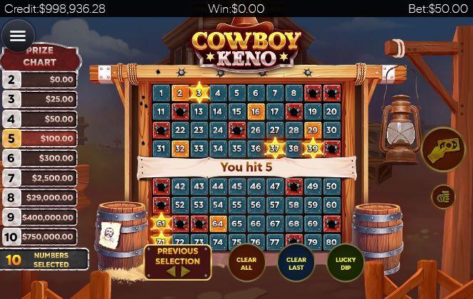 Photo gallery 2 for Cowboy Keno game